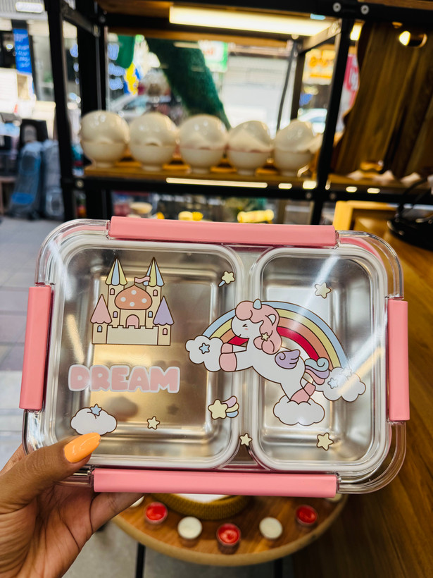 ظرف غذا ۲خانه استیل کودک