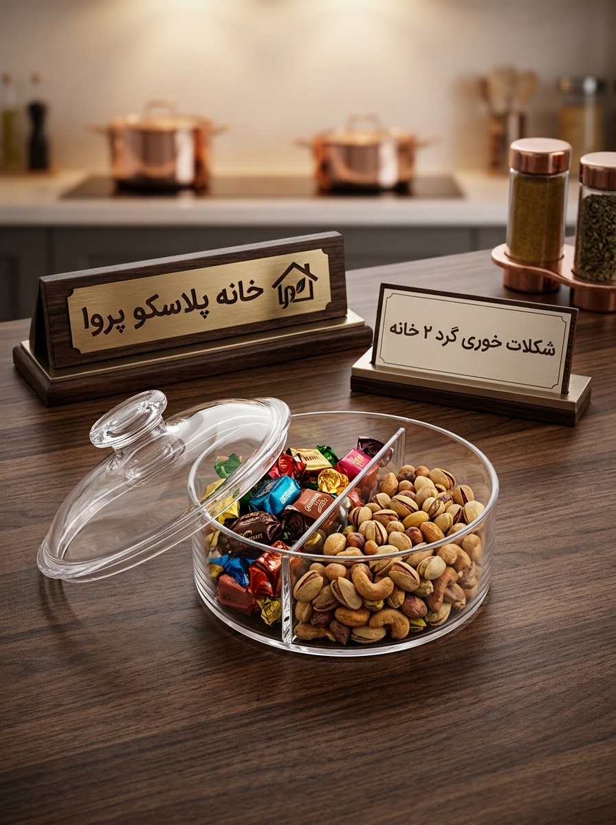 شکلات خوری گرد ۲ خانه اکرولیک